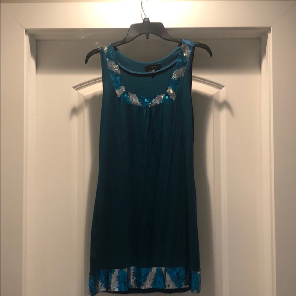 Express Cotton and Sequin Dress